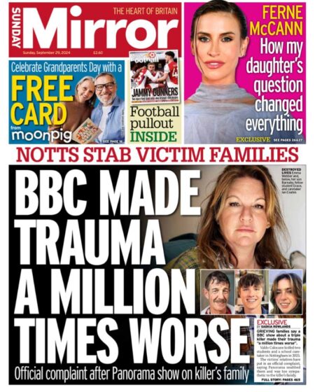 Sunday Mirror – BBC made trauma a million times worse 