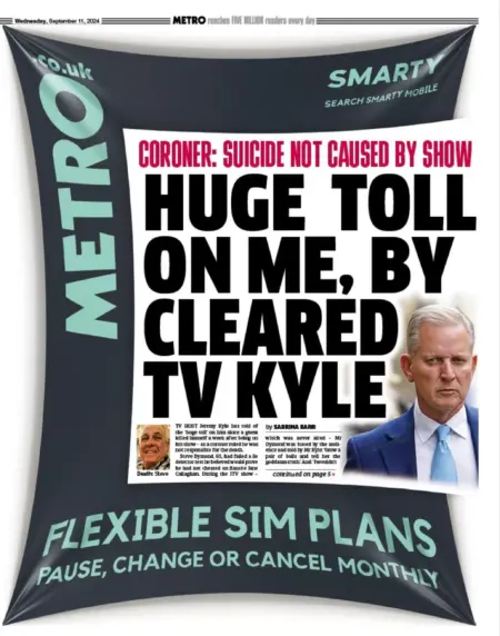 Metro – Huge toll on me, by cleared TV Kyle 