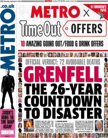 Metro – Grenfell the 26-year countdown to disaster 