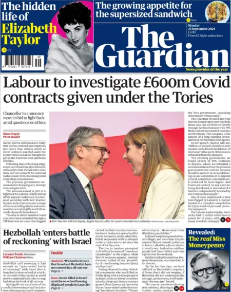 The Guardian – Labour to investigate £600m Covid contracts given under the Tories 