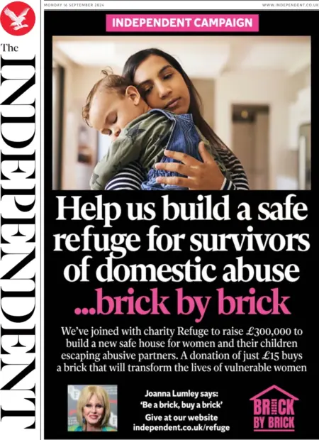 The Independent – Help us build a safe refuge for survivors of domestic abuse 