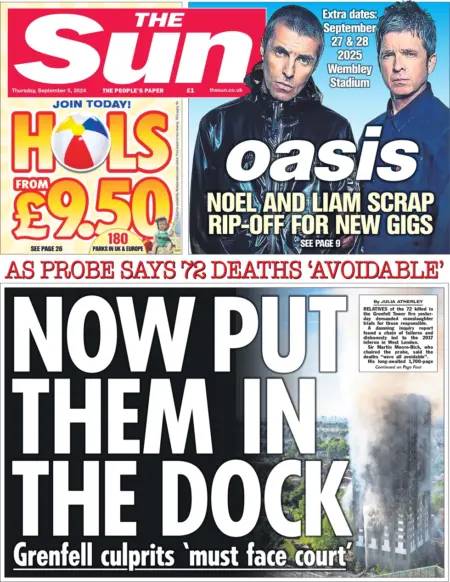 The Sun – Now put them in the dock