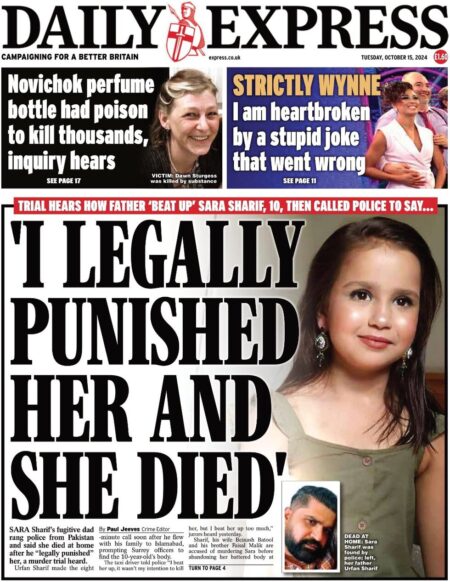 Daily Express – I legally punished her and she died