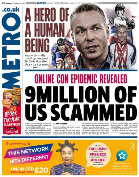 Metro – Online con epidemic revealed: 9 million of us scammed