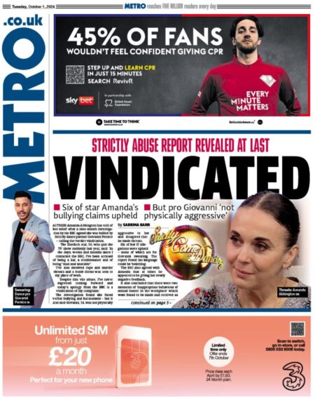 Metro – Strictly abuse report revealed at last: Vindicated 