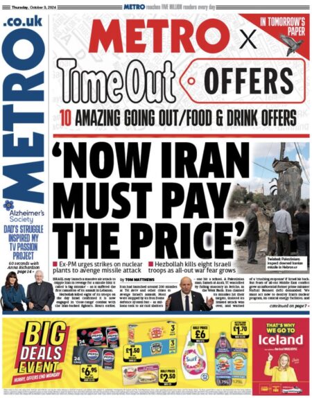 Metro – Now Iran must pay the price 