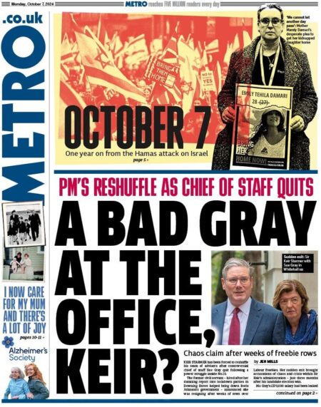 Metro – A bad Gray at the office Keir 