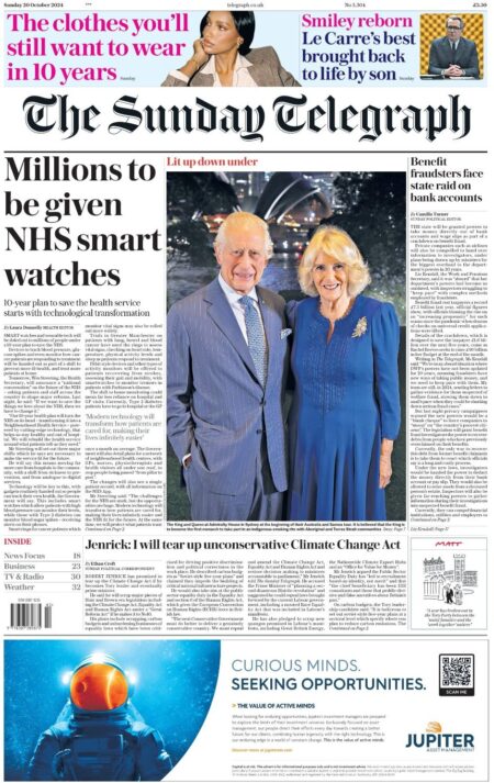 The Sunday Telegraph – Millions to be given NHS smartwatches