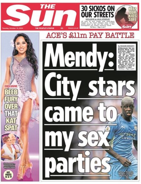 The Sun – Mendy: City stars came to my sex parties