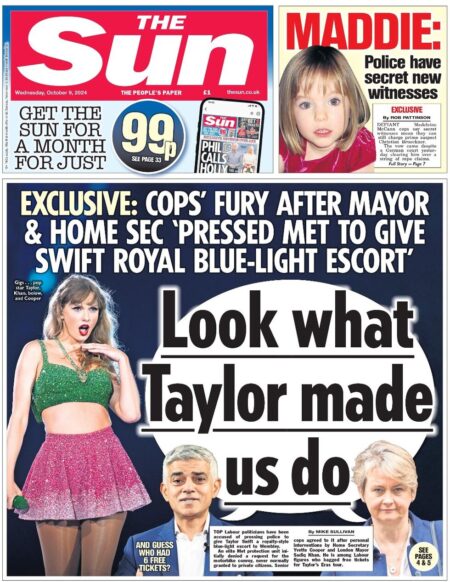 The Sun – Look what Taylor made us do 