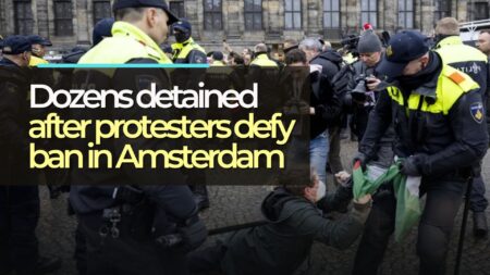 Dozens arrested as protesters defy ban in Amsterdam