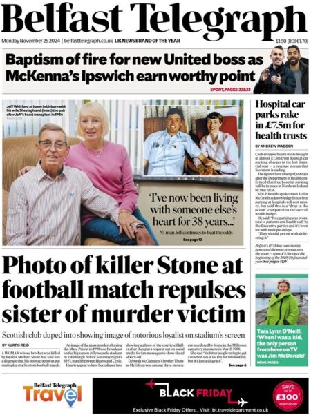 Photo of killer Stone at football match repulses sister of murder victim – Belfast Telegraph 