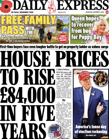 Daily Express – House prices to rise £84,000 in five years 