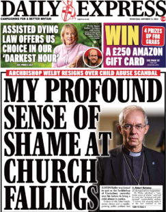 Daily Express – My profound sense of shame at Church failings 