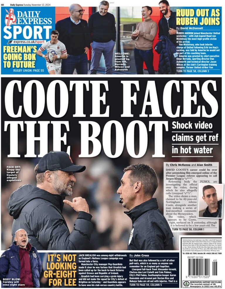 Express Sport – COOTE FACES THE BOOT