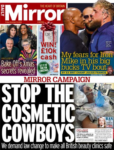 Daily Mirror – Stop the cosmetic cowboys 