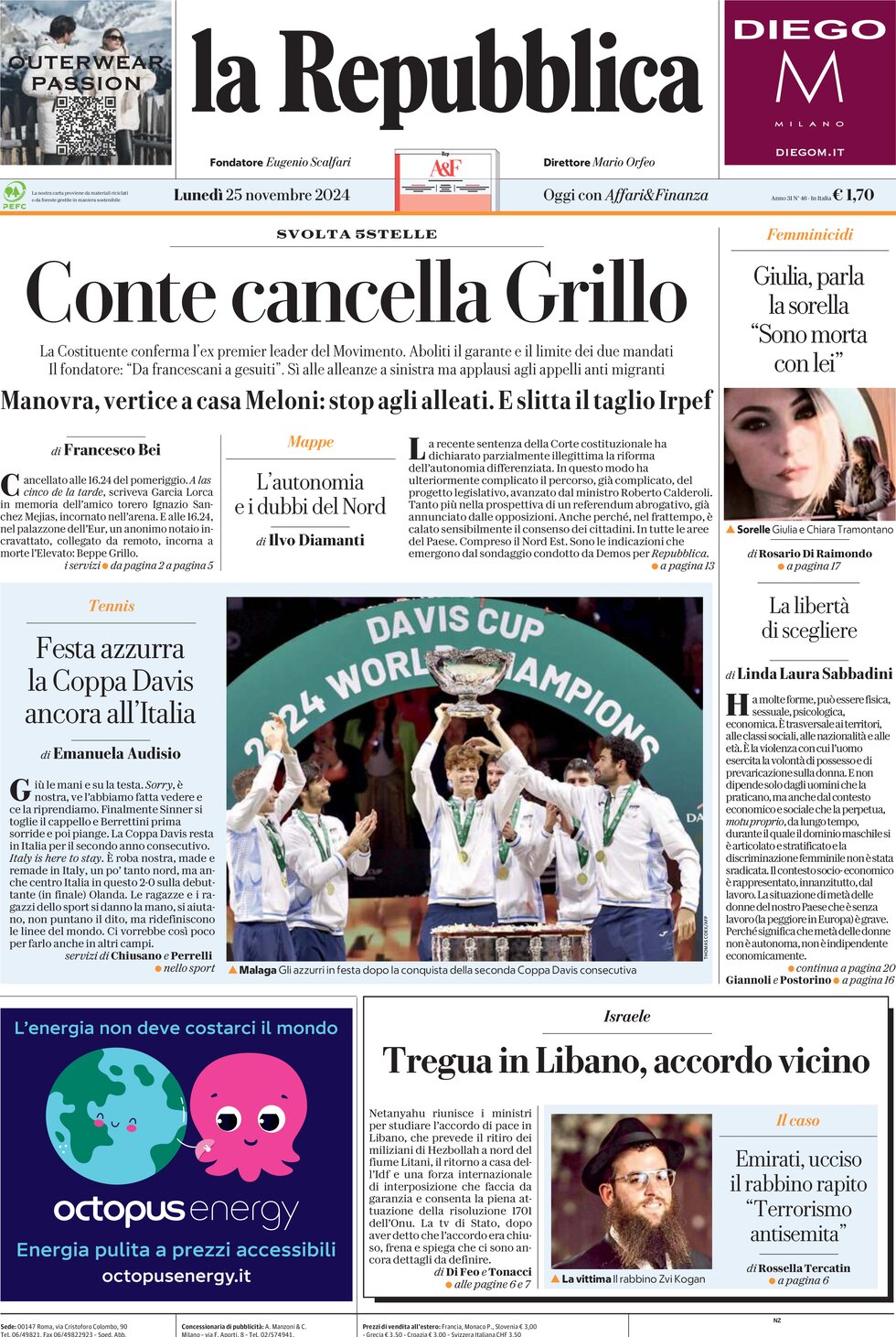 Conte cancels Grillo - La Repubblica