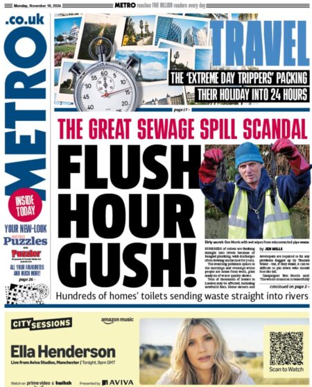 Metro – Flush hour gush!