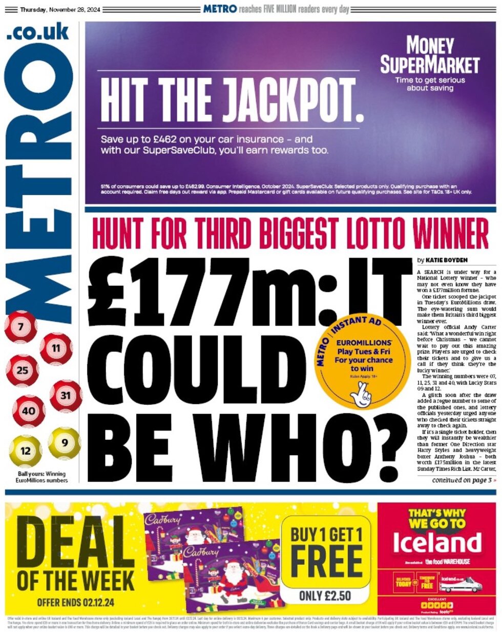 £177m it could be WHO? - Metro