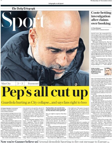 Pep’s all cut up