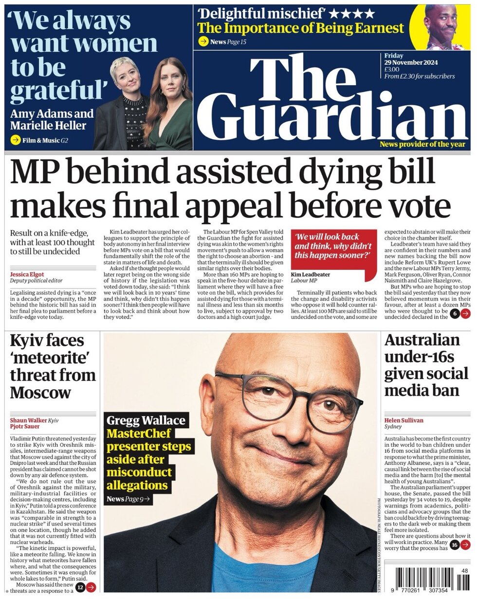 MP behind assisted dying bill makes final appeal before vote - The Guardian