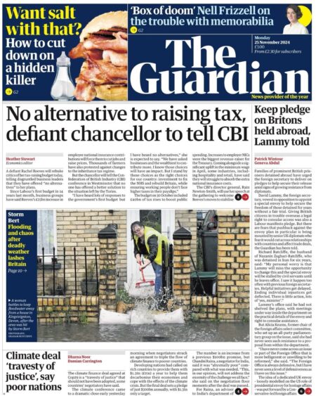 No alternative to raising tax, defiant chancellor to tell CBI – The Guardian