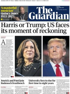 The Guardian – Harris or Trump: US faces its moment of reckoning 