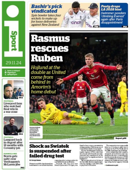 Rasmus rescues Ruben – i Sport (UK)