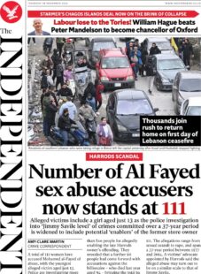 Number of Al Fayed sex abuse accusers now stands at 111 – The Independent