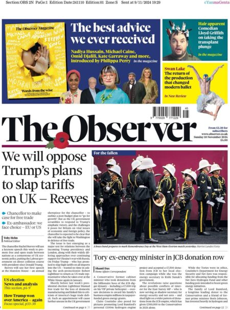 The Observer – We will oppose Trump’s plans to slap tariffs on UK