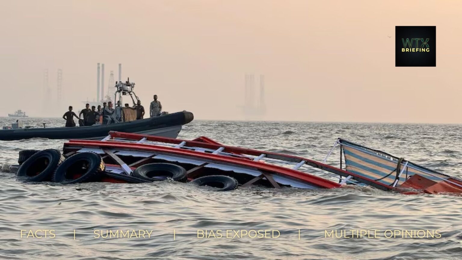 13 Dead and 2 Missing After Indian Navy Speedboat Collides with Ferry off Mumbai