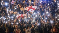 Tens of thousands of Georgians protest