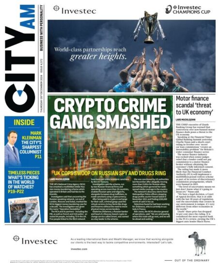 Crypto crime gang smashed – City AM