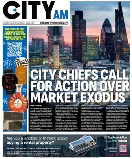 CITY AM – City chiefs call for action over market exodus