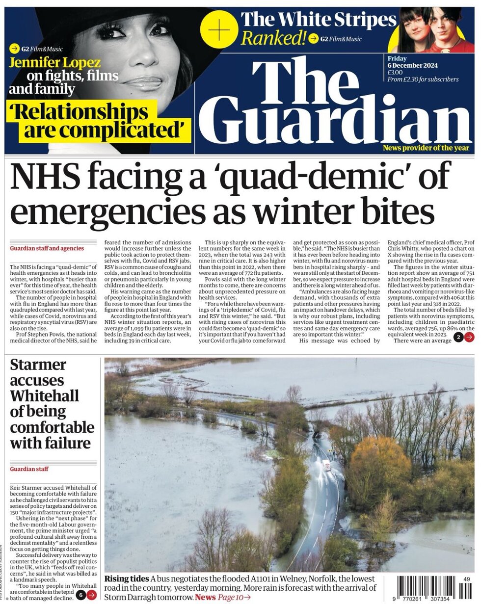 the guardian front page 6/12/2024