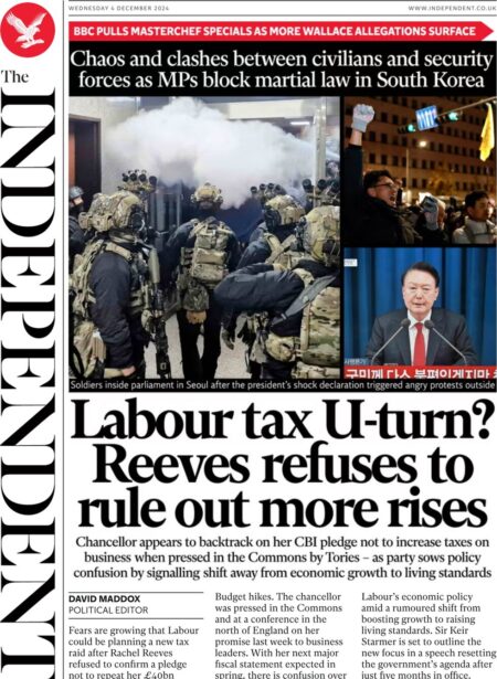 Labour tax U-turn? Reeves refuses to rule out more rises – The Independent (UK)