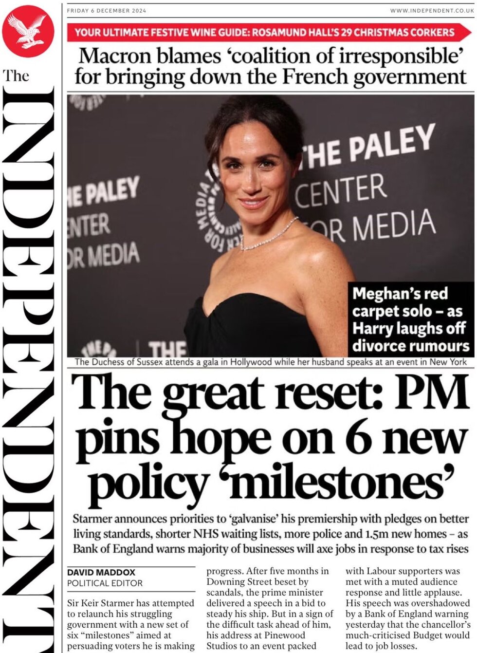 the independent front page 6/12/2024