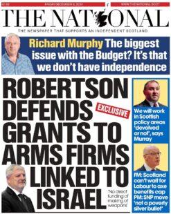 Robertson defends grants to arms firms linked to Israel – The Herald 