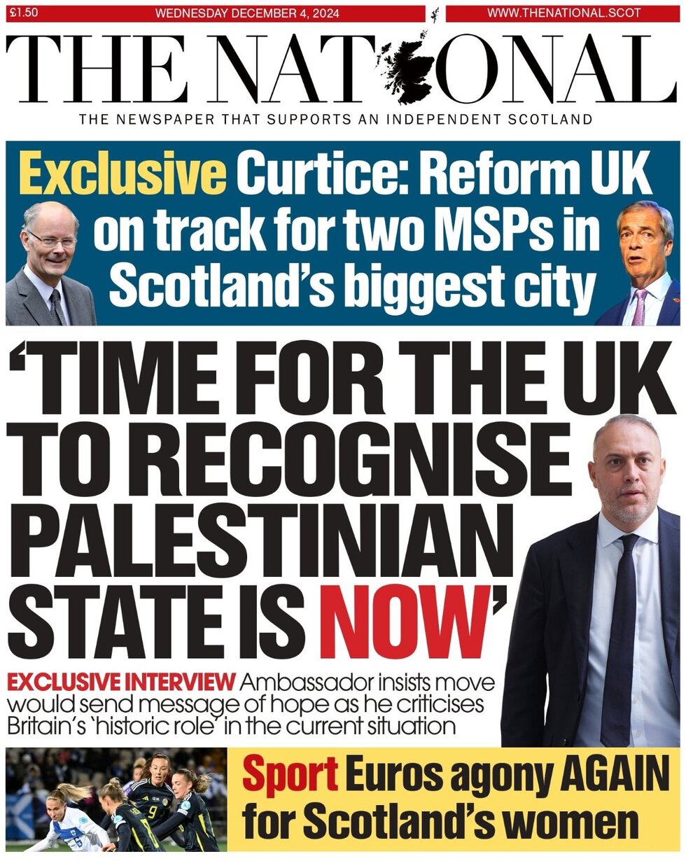 ‘Time for the UK to recognise Palestinian state is now’ - The National (Scotland)