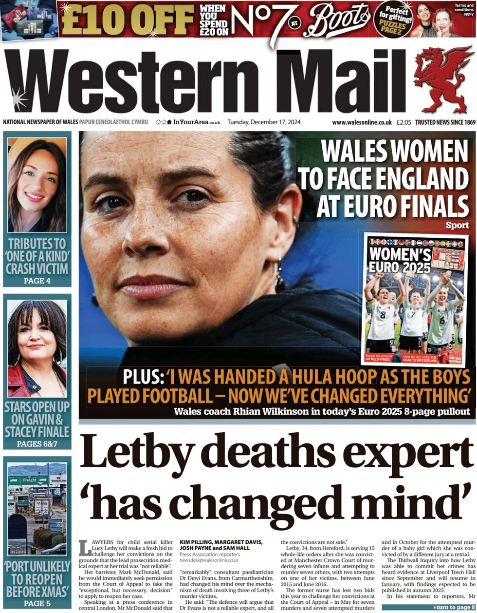 Letby deaths expert 'has changed mind' - Western Mail