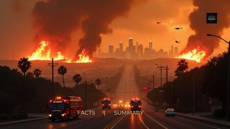 Wildfires and Santa Ana winds keep Los Angeles on high alert