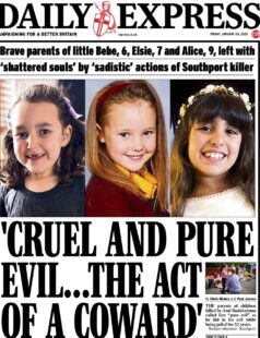 ‘Cruel and pure evil … the act of a coward’