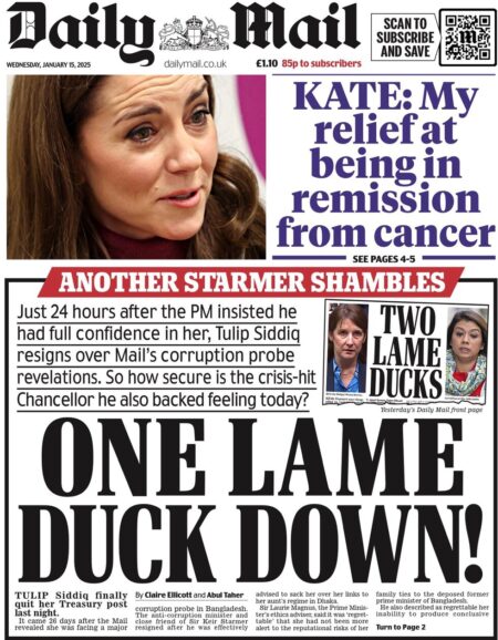 One lame duck down!