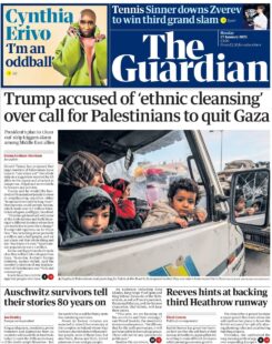 Trump accused of ‘ethnic cleansing’ over call for Palestinians to quit Gaza