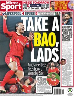 Liverpool 4 Spurs 0 – Take a boa, lads