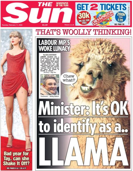 Labour MP’s woke lunacy – It’s okay to identify as a Llama